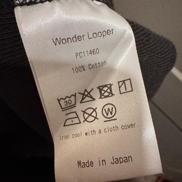 Wonder Looper Pullover Crewneck - Double Heavyweight French Terry Sumi Black XL - Picture 6 of 6